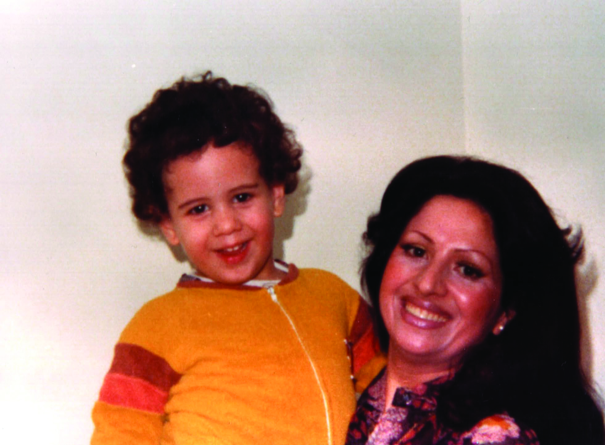 A young Maria Pellegrini with her son