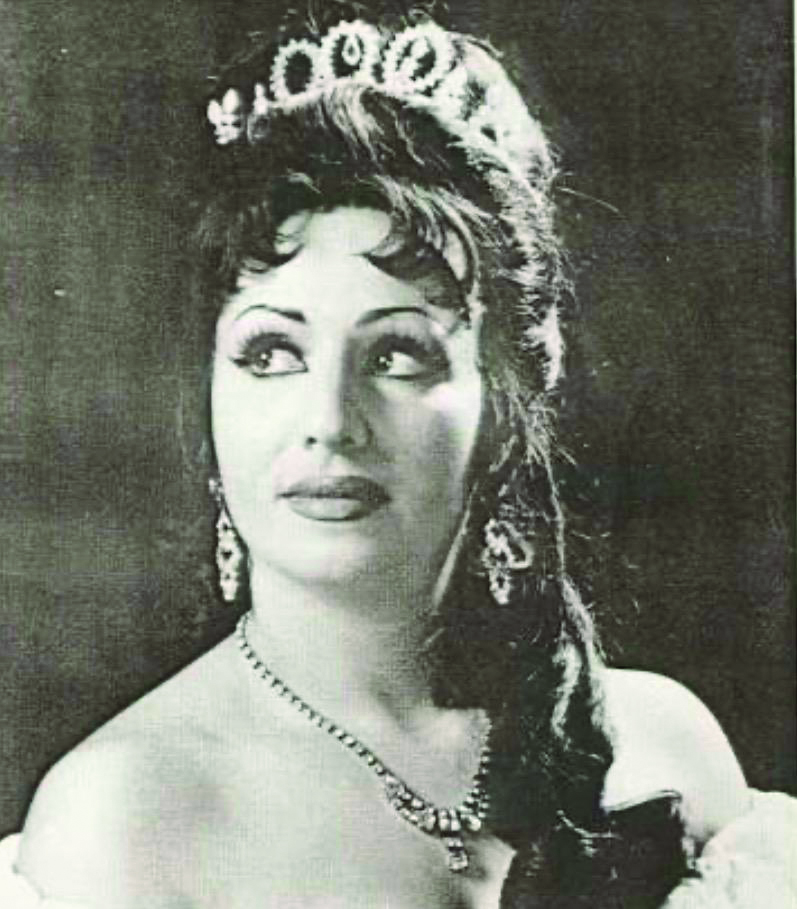 Maria Pellegrini in operatic costume