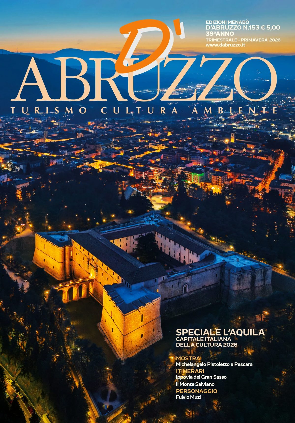 D'Abruzzo n.153 Primavera 2026 — Speciale L'Aquila Capitale della Cultura