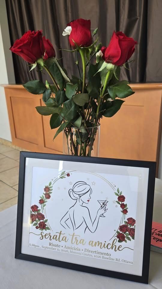 L'invito di Serata tra Amiche tra le rose