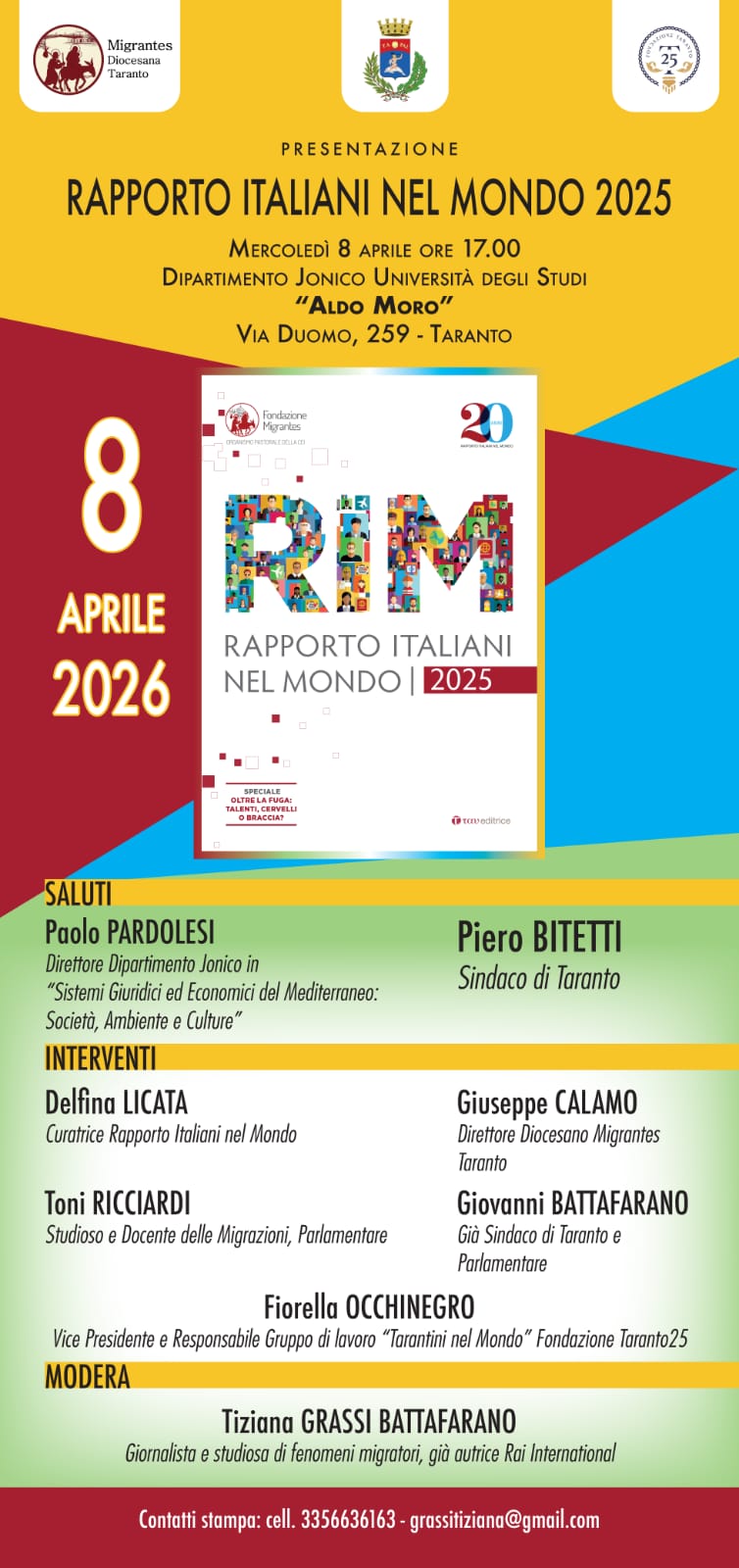 Rapporto Italiani nel Mondo 2025 — Taranto