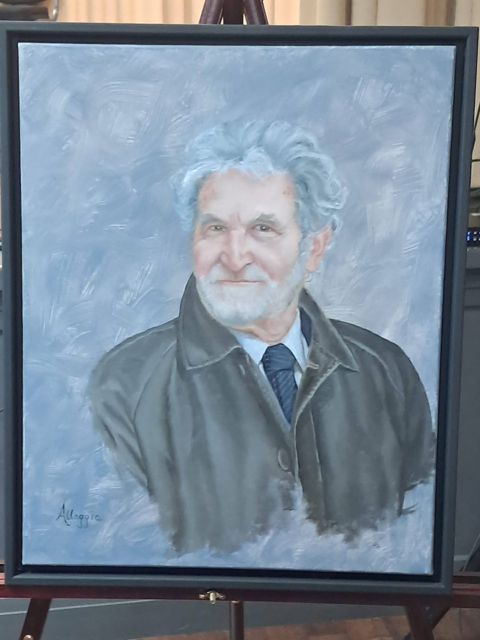 Il ritratto olio su tela realizzato da Lucia Alloggia